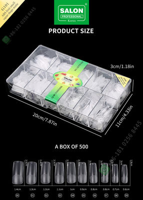 ABS 과일 냄새 스퀘어 형상 매트 여자 프랑스 스타일 인공 가짜 손톱은 반쯤 기울어지고 잘못된 가득 찬 커버가 못을 박습니다