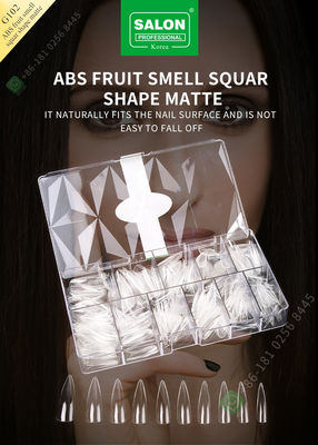 ABS 과일 냄새 우물정자 모양 매트 여자 프랑스 스타일 조화 가짜 손톱 반 팁과 가득 찬 커버 가짜 손톱
