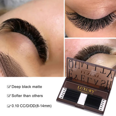 8-14mm 개인 가짜 눈꺼풀 CC/D/DD 컬링 볼륨 눈꺼풀 확장 두 번째 팁 캐시미어 YY 래시 확장