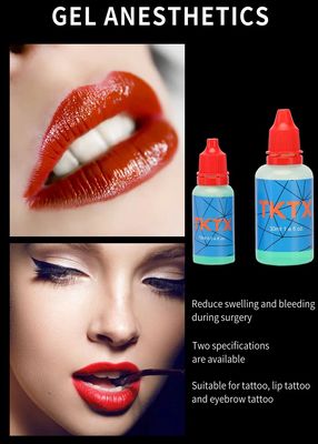 TKTX 마취 젤 15ml 빠른 작용 블루 젤, 9% 리도카인 함유 통증 완화