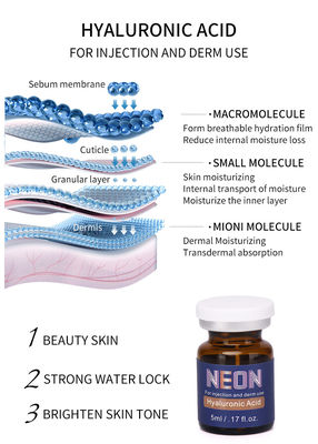 5ml 히알루론산 주입 노화 방지를 밝게 하는 Meso 치료 혈청 피부 희게하기