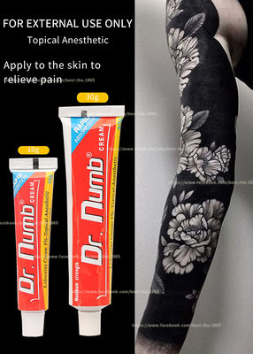 비 기름기가 많은 감각을 잃은 마취 크림 Dr는 입술 눈썹 문신 레이저 모발 제거를 위한 30g 리도카인 크림을 마비시킵니다