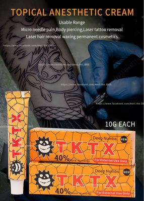 10g TKTX 화이트 마비 크림 통증 중지 눈썹 립 마취 리도카인 크림
