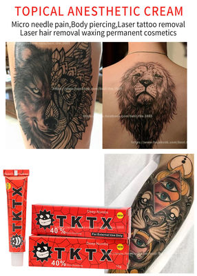 빨간 TKTX 문신 마비 크림 마취 PMU 눈썹 문신 애프터케어 크림