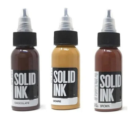 갈색인 문신 고체 잉크 순수한 영구적 메이크업 색소 30ML 60ML 120ML 260ML 유기적 문신 안료