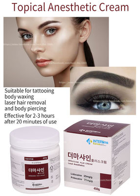 표면 마이크론티드링 문신 영구적 화장을 위한 450G 국소 리도카인 크림 / 마비시키는 크림