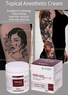 표면 마이크론티드링 문신 영구적 화장을 위한 450G 국소 리도카인 크림 / 마비시키는 크림